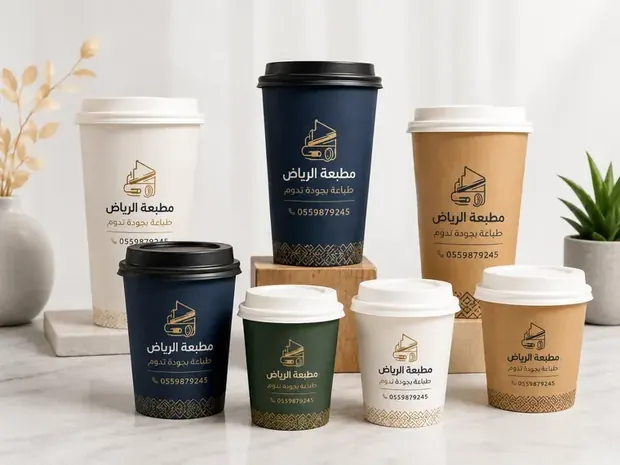 طباعة أكواب ورقية برقم مطبعة الرياض 0559879245